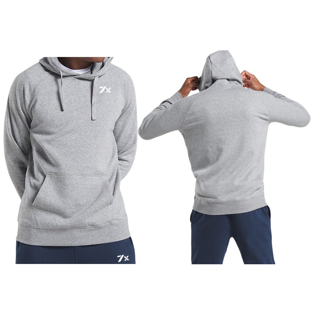 Plain Grey Hoodie Men's