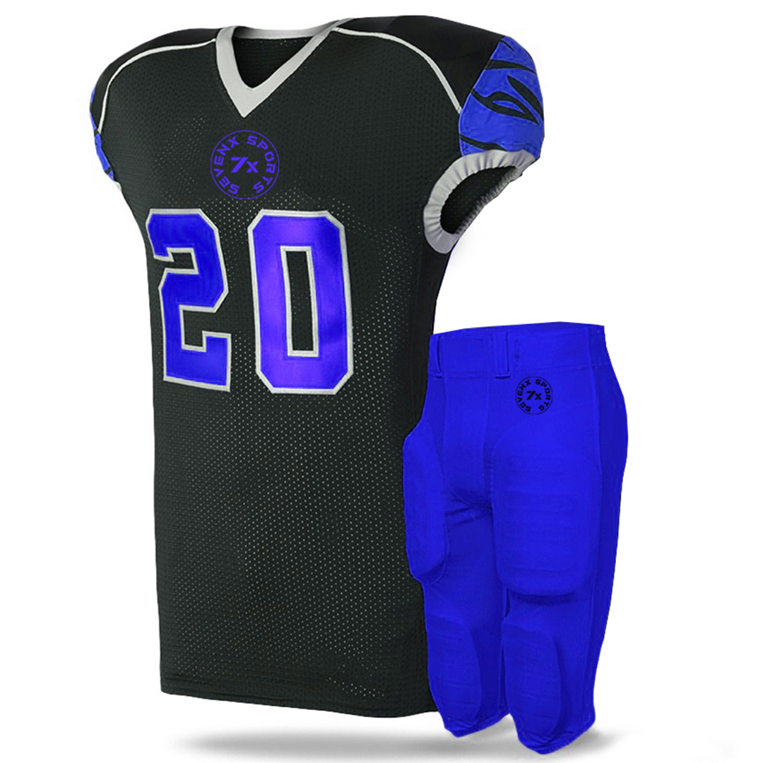 American Football Uniform Blue And Black